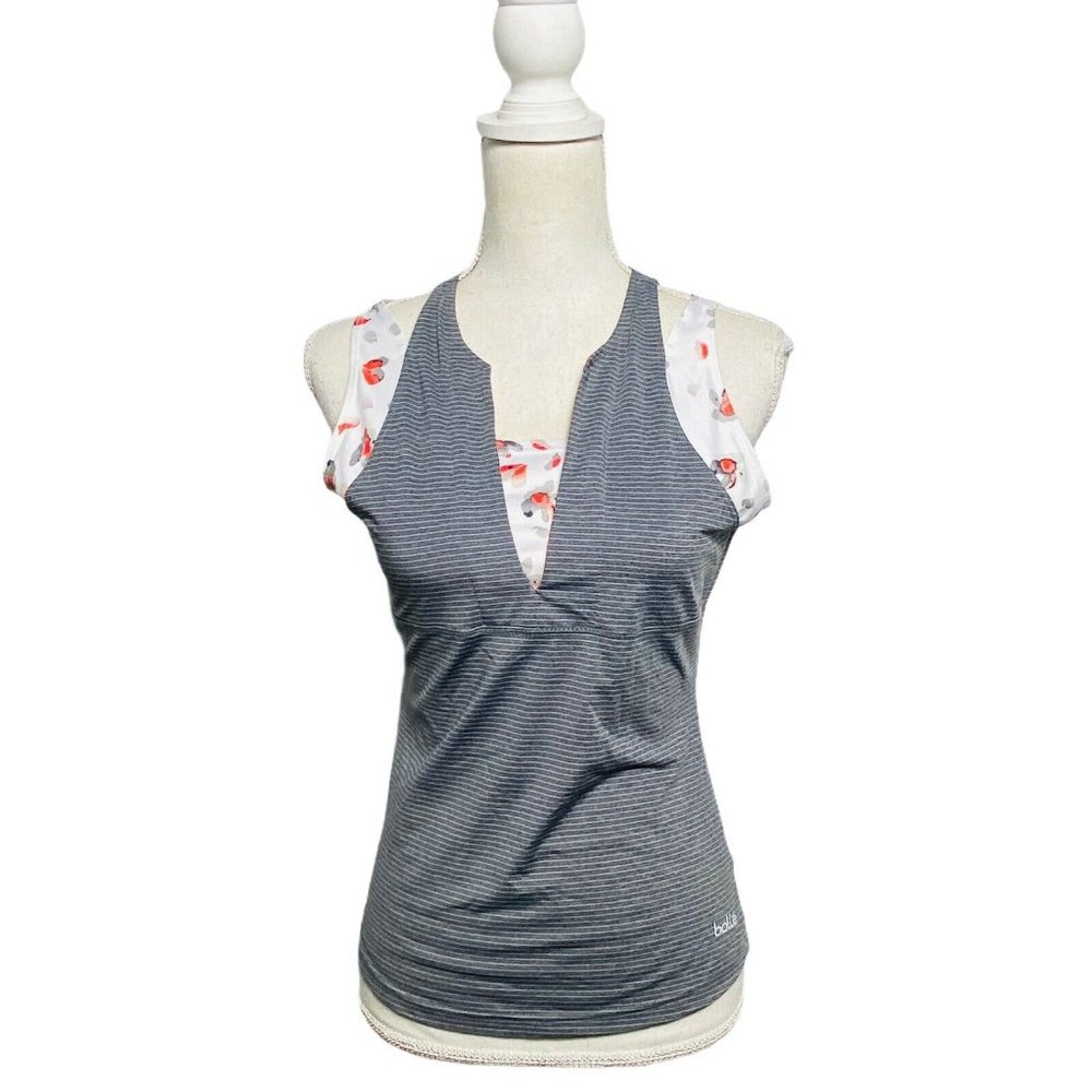 Bolle Women Small Gray Pink Sleeveless Layered Str
